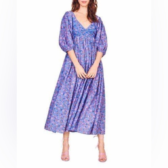 LoveShackFancy Dresses & Skirts - LoveShackFancy | Blue Roslyn Floral Dress  | Size 6​​